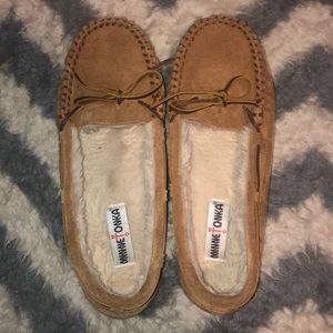Light brown moccasins
